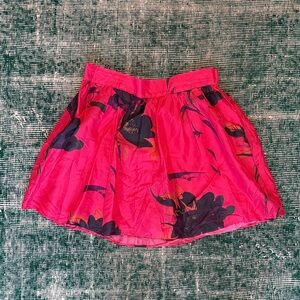 Sam & Lavi Vibrant Pink Floral Mini Skirt